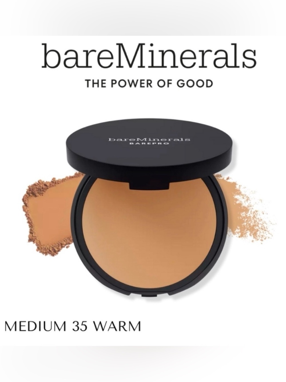 NIB bareMinerals BAREPRO 16hr Skin-Perfecting Powder Foundation 35 MEDIUM WARM